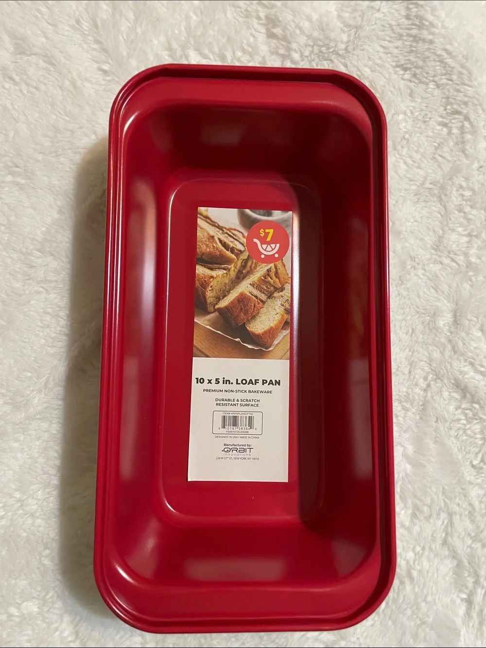 Red 10 x 5 in. Non-Stick Loaf Pan